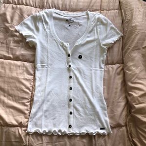 Short sleeve ribbed shirt